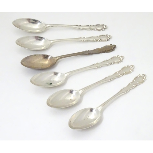 242 - 6 silver teaspoons hallmarked London 1916 maker Josiah Williams & Co (David Landsborough Fullerton) ... 