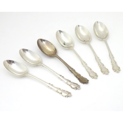 242 - 6 silver teaspoons hallmarked London 1916 maker Josiah Williams & Co (David Landsborough Fullerton) ... 