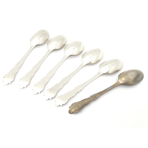 242 - 6 silver teaspoons hallmarked London 1916 maker Josiah Williams & Co (David Landsborough Fullerton) ... 