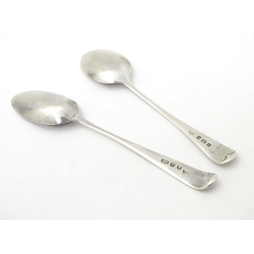 251 - A Geo III silver Old English pattern teaspoon, hallmarked London 1792 maker George Gray, together wi... 