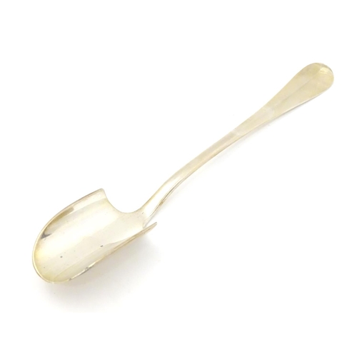 256 - A silver stilton / cheese scoop, hallmarked London 1919, maker Goldsmiths & Silversmiths Co Ltd. Apr... 