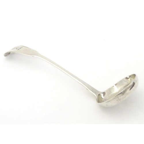 258 - A Geo IV silver fiddle pattern sauce ladle, hallmarked London 1829 maker William Eaton. 6