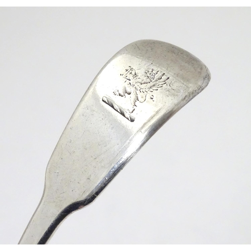 258 - A Geo IV silver fiddle pattern sauce ladle, hallmarked London 1829 maker William Eaton. 6