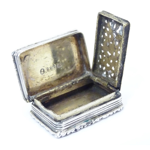 273 - A silver vinaigrette hallmarked Birmingham 1838 maker TS. 1