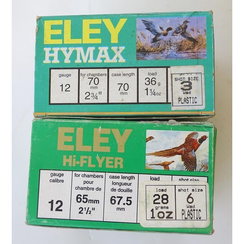 2042 - Shooting, shotgun cartridges: a quantity of Eley 12 bore cartridges, to include 'Hymax' 36g #3, 'Hi-... 