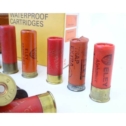 2042 - Shooting, shotgun cartridges: a quantity of Eley 12 bore cartridges, to include 'Hymax' 36g #3, 'Hi-... 