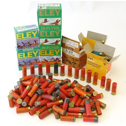 2042 - Shooting, shotgun cartridges: a quantity of Eley 12 bore cartridges, to include 'Hymax' 36g #3, 'Hi-... 