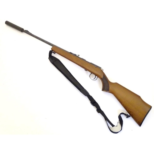 2050 - Rimfire rifle: an Anschutz 'Modell 1450' .22LR bolt-action rifle, 26'' barrel (including sound moder... 