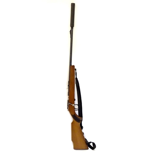 2050 - Rimfire rifle: an Anschutz 'Modell 1450' .22LR bolt-action rifle, 26'' barrel (including sound moder... 