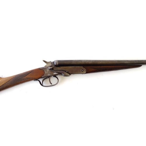 2051 - Shotgun: a Modern Arms Co, London .410 side by side sidelever hammergun, c1935, beech straight-hand ... 