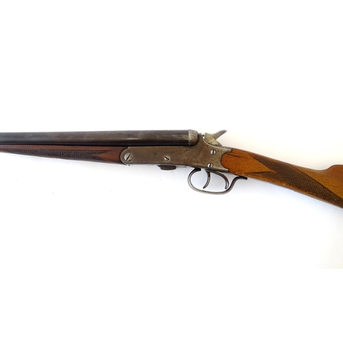 2051 - Shotgun: a Modern Arms Co, London .410 side by side sidelever hammergun, c1935, beech straight-hand ... 