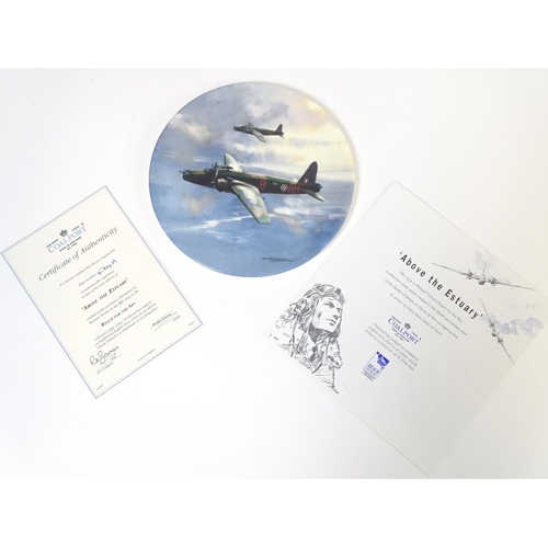 184A - A set of Coalport limited edition collectors plates from the Reach for the Sky series with artwork b... 