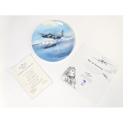 184A - A set of Coalport limited edition collectors plates from the Reach for the Sky series with artwork b... 