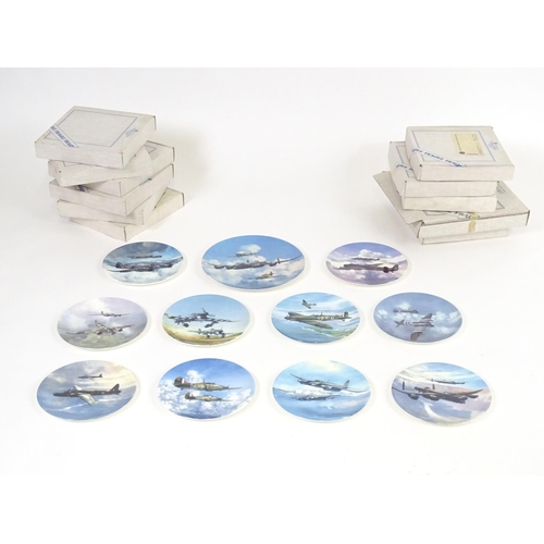 184A - A set of Coalport limited edition collectors plates from the Reach for the Sky series with artwork b... 