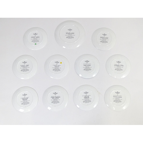 184A - A set of Coalport limited edition collectors plates from the Reach for the Sky series with artwork b... 