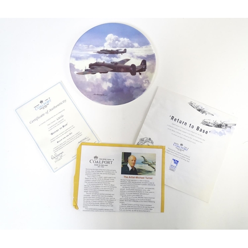 184A - A set of Coalport limited edition collectors plates from the Reach for the Sky series with artwork b... 