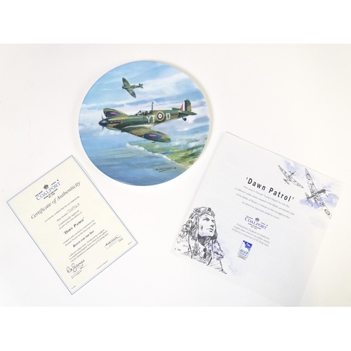 184A - A set of Coalport limited edition collectors plates from the Reach for the Sky series with artwork b... 