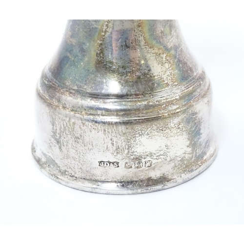 284 - A silver pepper mill / grinder, hallmarked Sheffield 1964 maker James Dixon & Sons.  3 1/2