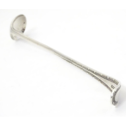 316 - A silver sauce/ condiment ladle , hallmarked Sheffield 1928 maker Thomas Bradbury & Sons Ltd. 8 1/2