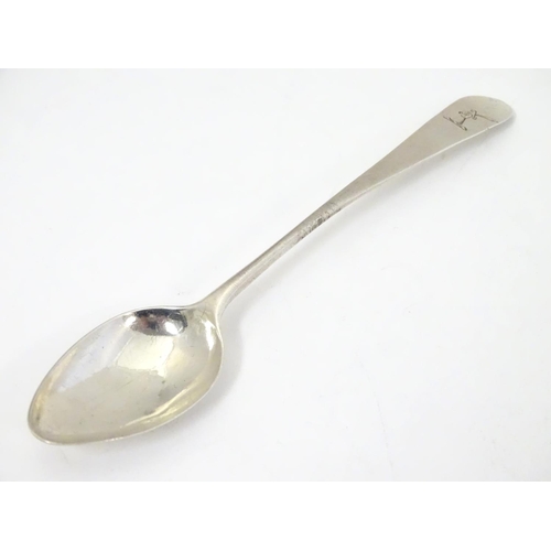 328 - A Geo III Scottish silver celtic point teaspoon maker William & Patrick Cunningham.  5 1/4