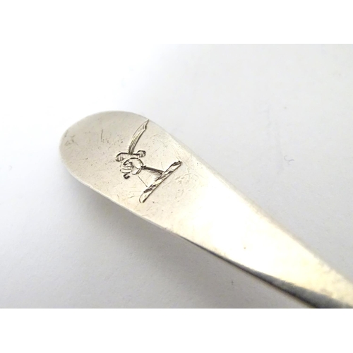 328 - A Geo III Scottish silver celtic point teaspoon maker William & Patrick Cunningham.  5 1/4