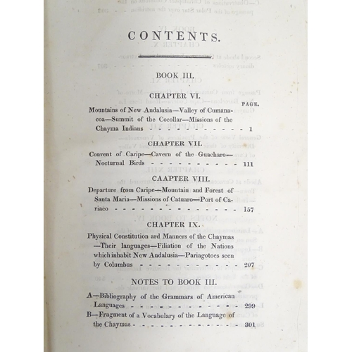 695 - Books: Personal Narrative of Travels to the Equinoctial Regions of the New Continent, during the yea... 