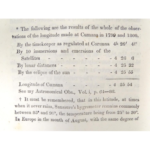 695 - Books: Personal Narrative of Travels to the Equinoctial Regions of the New Continent, during the yea... 