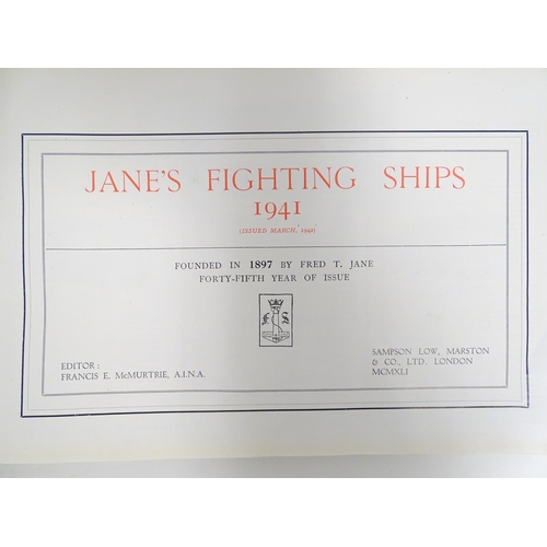 700 - Books: Jane's Fighting Ships 1941 (ed. Francis McMurtrie), together with Old Naval Prints, their Art... 