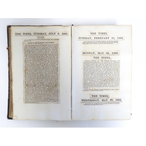 706 - Book: A Victorian manuscript diary relating to family incidents collected by J. F. Coore, London 184... 