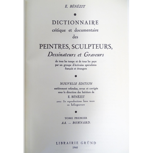 724 - Books: Dictionnaire des Peintres, Sculpeurs, Dessinateurs et Graveurs, by E. Benezit, in 8 volumes. ... 