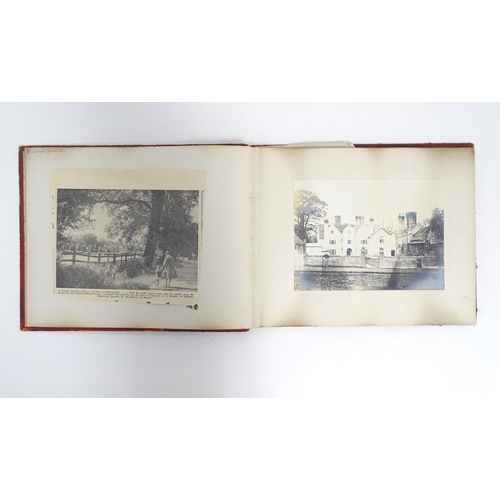 741 - Book: A 19thC scrapbook Packwood House, Warwickshire, 1868. Containing a collection of photographs o... 