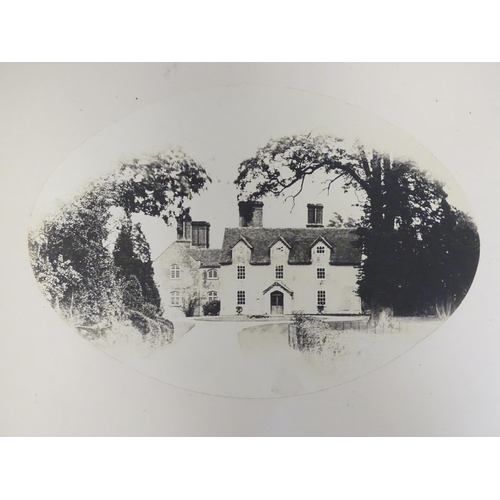 741 - Book: A 19thC scrapbook Packwood House, Warwickshire, 1868. Containing a collection of photographs o... 