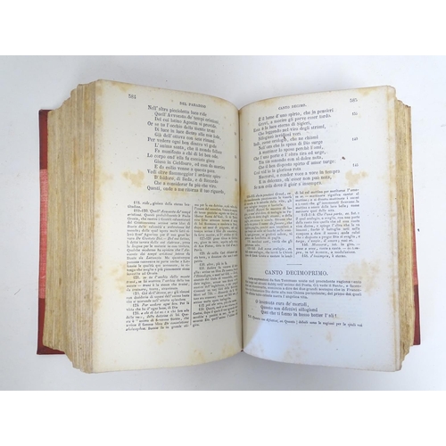 759 - Books: La Commedia di Dante (pub. Le Monnier 1868), he Vision of Dante (trans. Henry Francis Cary, p... 