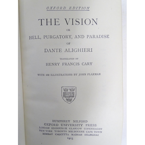 759 - Books: La Commedia di Dante (pub. Le Monnier 1868), he Vision of Dante (trans. Henry Francis Cary, p... 