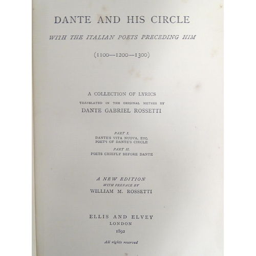 759 - Books: La Commedia di Dante (pub. Le Monnier 1868), he Vision of Dante (trans. Henry Francis Cary, p... 