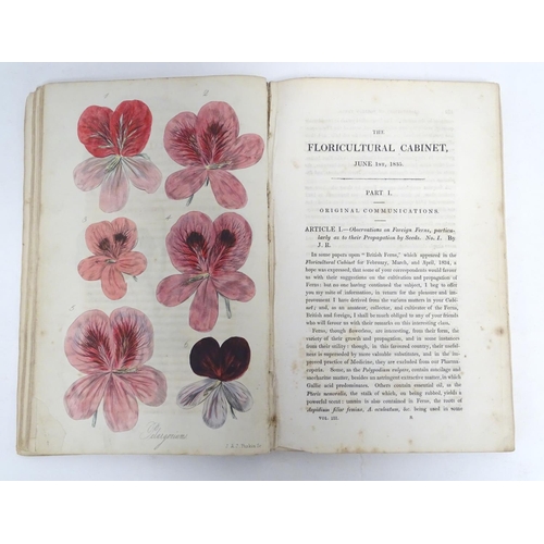 766 - Book: The Floricultural Cabinet and Florist's Magazine, conducted by Joseph Harrison, vol. 3, with h... 