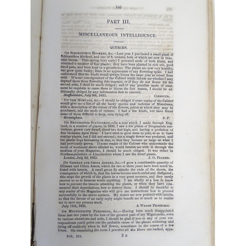 766 - Book: The Floricultural Cabinet and Florist's Magazine, conducted by Joseph Harrison, vol. 3, with h... 