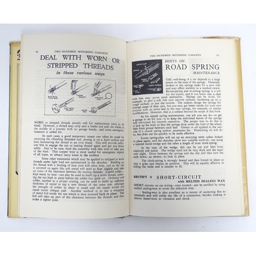 767 - Book: 200 Ingenious Motoring Gadgets (comp. R. H. Warring, ed. W. H. Swan, pub. Postlib 1952)