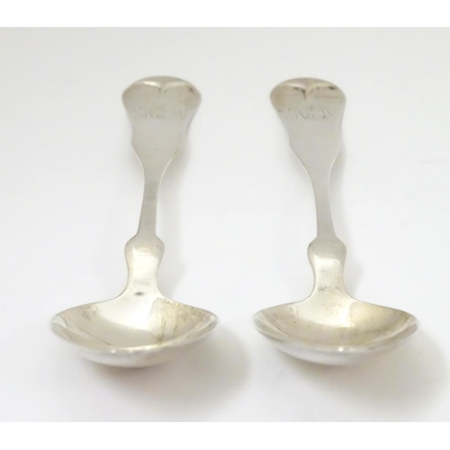 378 - A pair of late 19thC American sterling silver dessert spoons . Maker’s marks for William B. Durgin o... 