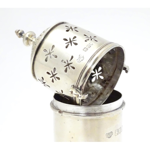 388 - A silver sifter / caster hallmarked London 1899, maker Goldsmiths & Silversmiths Co Ltd 6 1/2