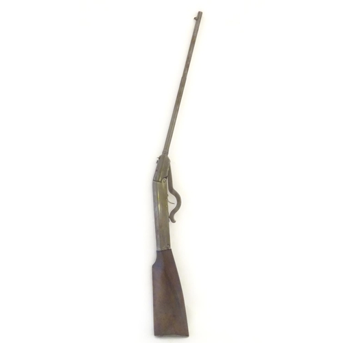 2044 - Air Rifle : A late 19thC GEM .177 break barrel airgun , 18 3/4'' semi octagonal barrel with fixed op... 