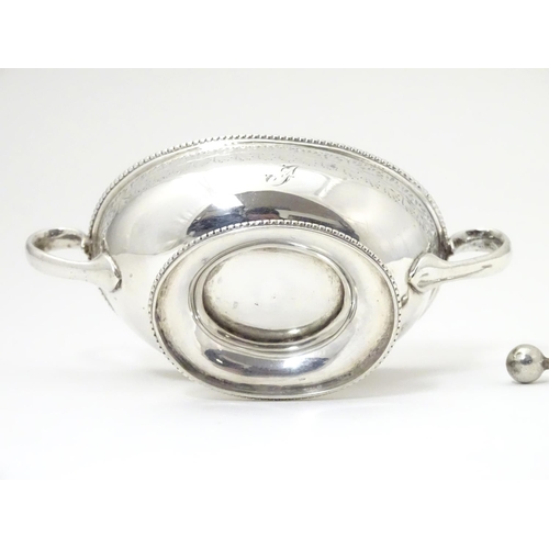 470 - A Victorian silver salt hallmarked London 1880, maker Martin Hall & Co. Together with a Victorian si... 