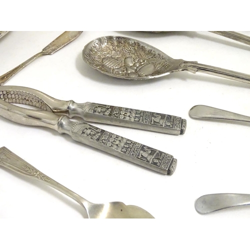 494 - Assorted silver plated wares to include various flatware, dishes, bowls hot water pot etc