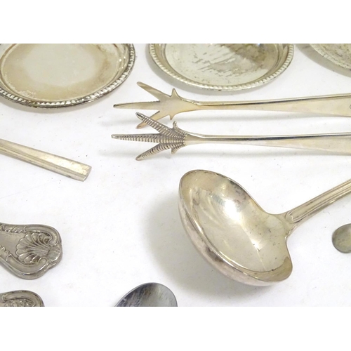 494 - Assorted silver plated wares to include various flatware, dishes, bowls hot water pot etc