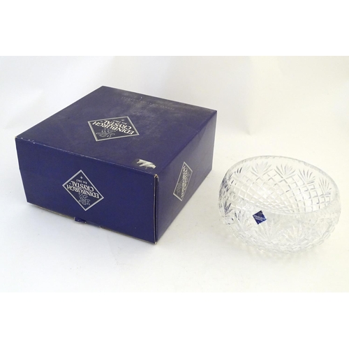 207 - An Edinburgh Crystal glass fruit bowl with corporate commemorative engraving for ' Trend communicati... 