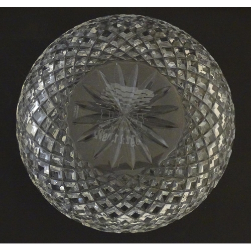 207 - An Edinburgh Crystal glass fruit bowl with corporate commemorative engraving for ' Trend communicati... 