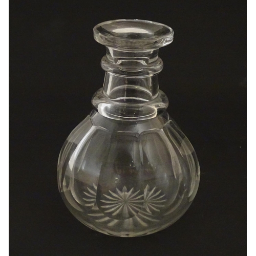 223 - A pair of small carafes / decanters. approx. 6