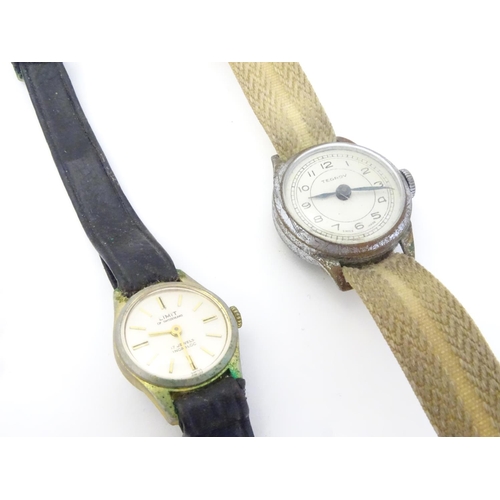 655 - A collection of mid 20thC wristwatches, comprising examples by Lorenco, Tegrov, Limit, Integra, Stir... 