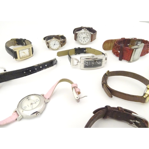 659 - A collection of mid to late 21stC wrist watches, including a cased Triumph (motorcycles) example, Sk... 