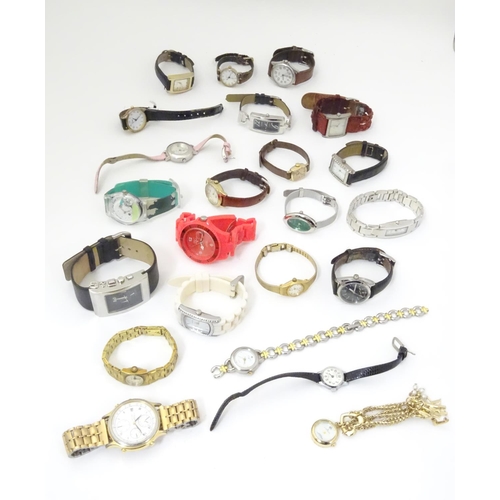 659 - A collection of mid to late 21stC wrist watches, including a cased Triumph (motorcycles) example, Sk... 